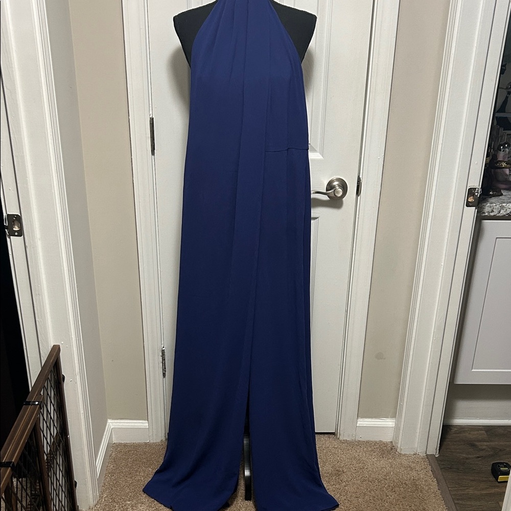 ESCADA Elegant Navy Blue Halter Jumpsuit